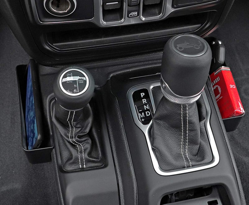 YOCTM Gear Shifter Console Side Storage Box For 2018-2024 Wrangler JL JLU Rubicon Sport Sahara Gladiator JT Shifter Side Tray Interior Accessories Black Fits 4Door - Image 3
